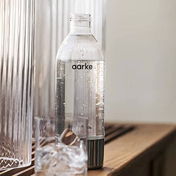 Aarke Carbonator II Wassersprudler PET Flasche, Edelstahl-Elemente, für Soda Sprudelwasser, 1 Liter, silber – Bild 5