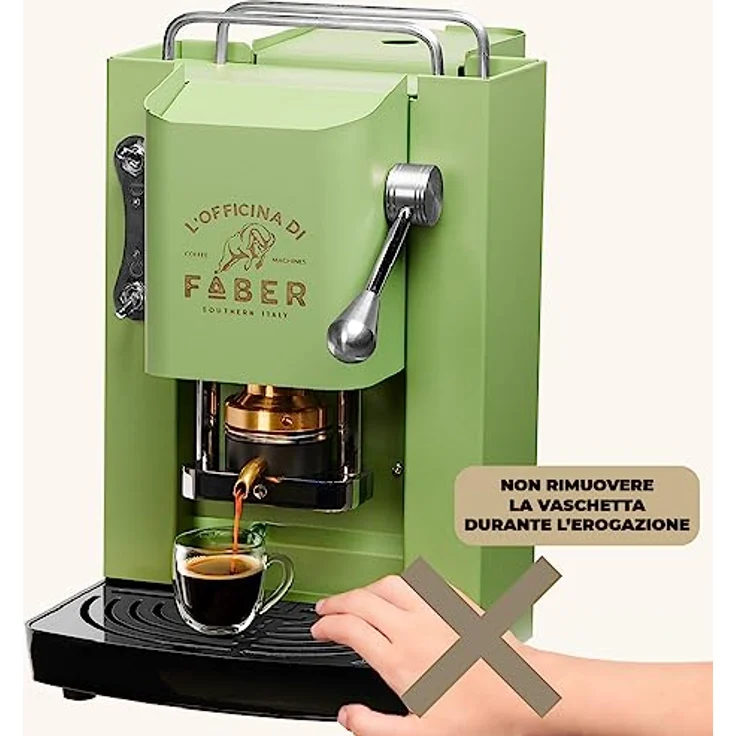 Faber Coffee Machines Pro Deluxe Espressomaschine ESE Pad 44 mm, einfache Reinigung, Tassenwärmer, schnelles Aufheizen, elegantes Design – Bild 8