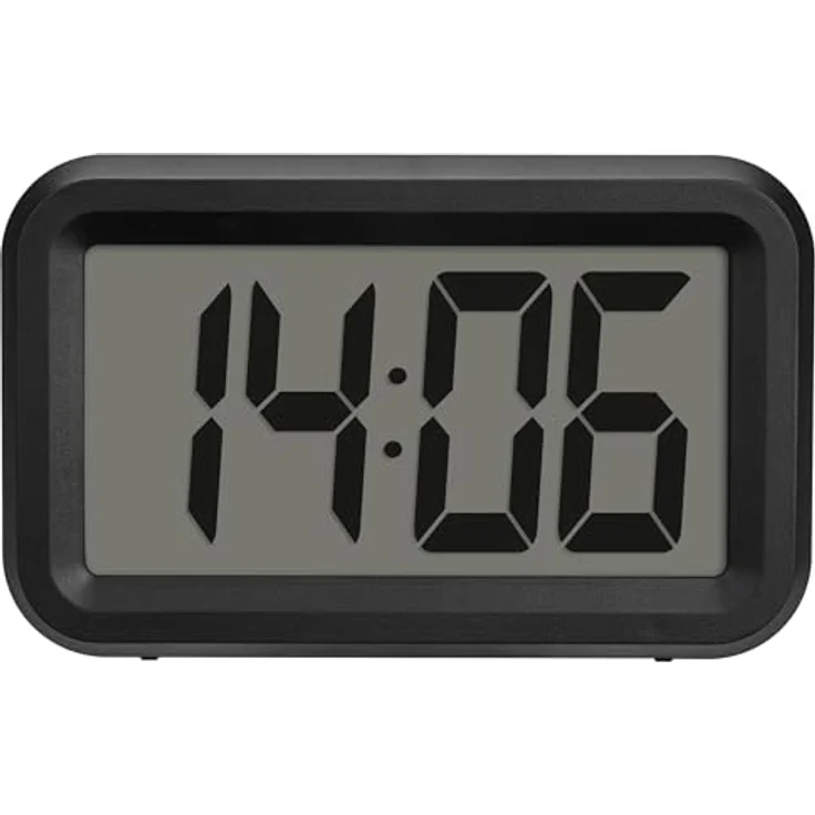 TFA Dostmann Digitaler Wecker 60.2038.01, hybrid LCD-LED, batteriebetrieben, Weckalarm mit Snooze-Funktion, 2 Helligkeitsstufen, dimmbar, schwarz – Bild 3