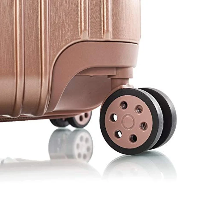 Heys Hartschalen-Trolley Xtrak, 66 cm, 4 Rollen, Reisegepäck Koffer mittel groß TSA Schloss Volumenerweiterung, Metall-Look – Bild 9