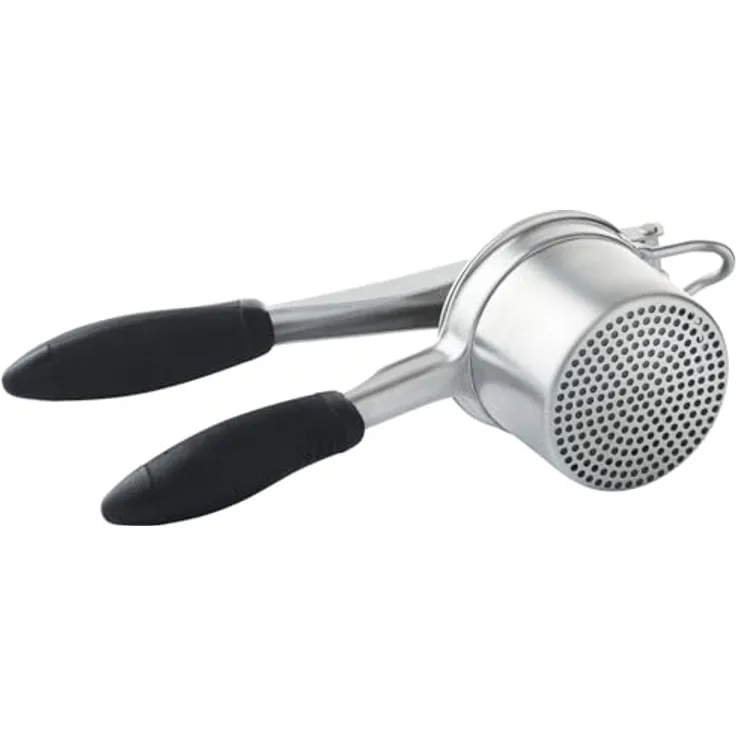 Betty Bossi Kartoffelpresse, Edelstahl Schwarz mit ergonomischem Kunststoffgriff, spülmaschinengeeignet, ideal für Kartoffelpüree und Pommes