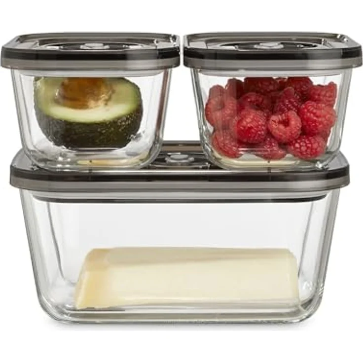 Caso 1177 VacuBoxx Eco-Set Stapelbares Vakuumbehälter-Set, transparent  – Bild 2