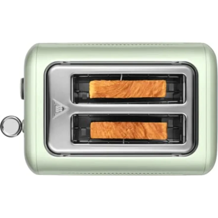 Buydeem DT620-CG, Toaster aus Edelstahl mit 900 Watt Leistung, Warmhalte- und Auftaufunktion, Grün – Bild 3