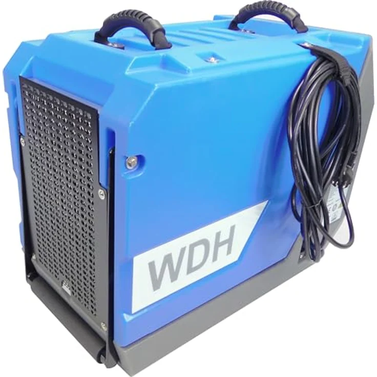 WDH Bautrockner WDH-R180B (bis 70 L/T) - Entfeuchtungsleistung bis zu 70 Ltr./Tag, Pumpfunktion, LED-Display, Defrost Funktion, stapelbar, semi-pneumatische Reifen – Bild 3