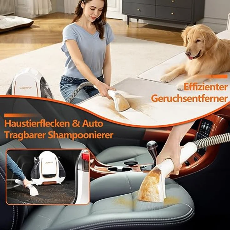 UWANT Teppichreinigungsgerät UWANT B100 Reinigungsmaschine, Teppichreinigungsgerät, 450,00 W, beutellos – Bild 4