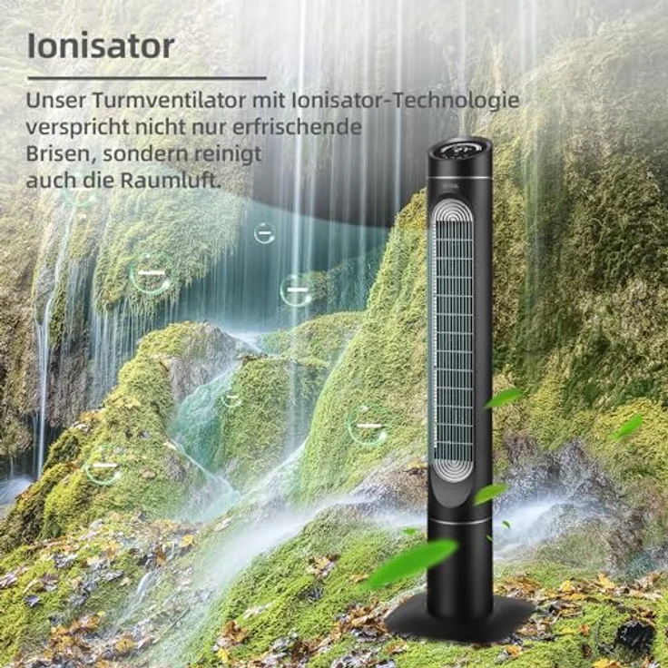 Be Cool Turmventilator, 85W mit LED-Display, schwenkbar, Timerfunktion und Negativ-Ionen-Reinigung – Bild 5