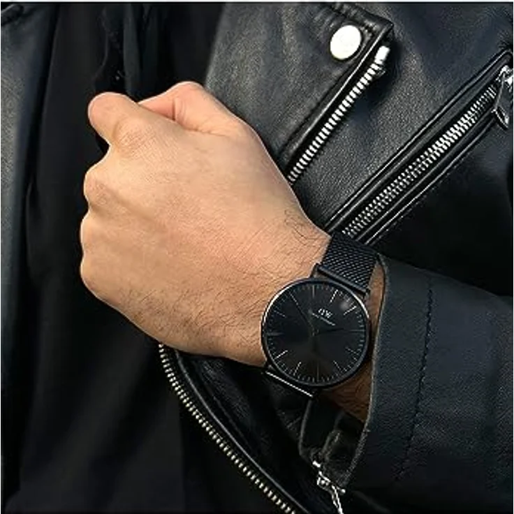 Daniel Wellington Classic Uhr 40mm Stainless Steel (316L) Black, Japanese Quartz Movement, bis 3ATM – Bild 2