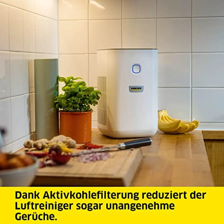 Kärcher Luftreiniger AF 20, Luftdurchsatz: 220 m³/h, bis zu 40 m² Räume, beseitigt 99,95% der Partikel bis zu 0,3 μm wie Feinstaub, Aerosole, Allergene & Gerüche, Automatik-Funktion, Timer, Nachtmodus – Bild 4