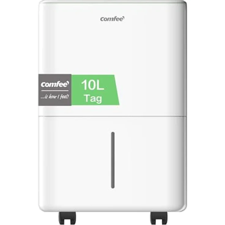 Comfee Luftentfeuchter 10 Liter/Tag, für Räume bis 16 m², automatische Abtauung, Kindersicherung, weiß – Bild 1