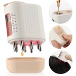 DTC GmbH Massagegerät Elektrischer Kopfhaut-Massagekamm mit rotem Licht und EMS-Mikrostrom, Weiß