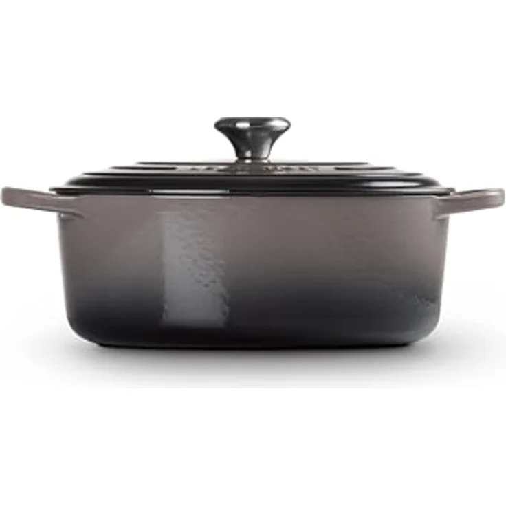 Le Creuset Signature Gusseisen-Bräter mit Deckel, Ø 29 cm, Oval, Für alle Herdarten und Induktion geeignet, Volumen: 4,7 l, Flint – Bild 5