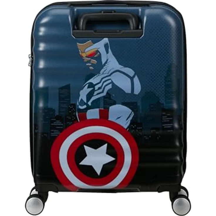American Tourister Marvel Legends FL - Spinner S, Handgepäck, 55 cm, 36 L, Mehrfarbig (Captain America City) - Robuster Koffer mit recycelter Rpet-Innenausstattung – Bild 4