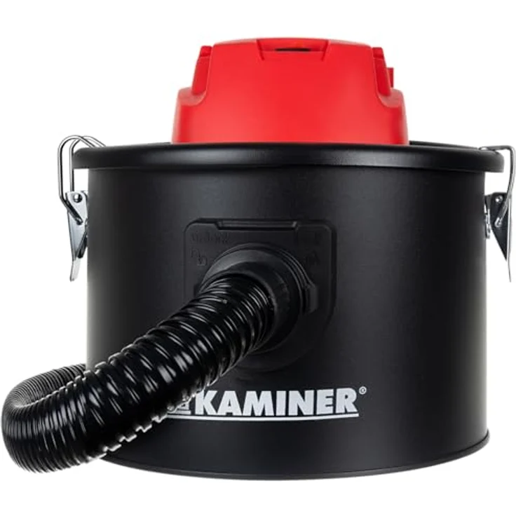 KAMINER Aschesauger 10 L, 800 W mit HEPA-Filter, Blasfunktion, Edelstahlbehälter und Alurohren für Kamin, Ofen und Grill – Bild 2