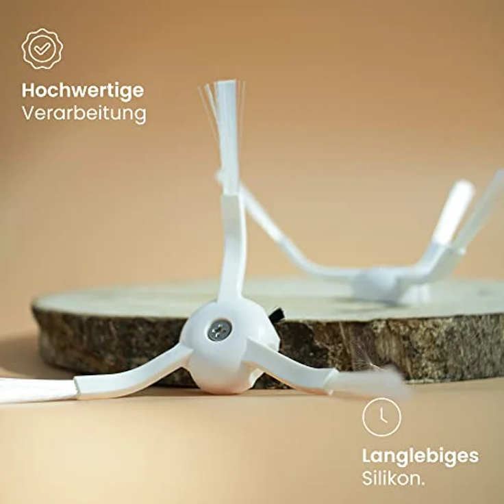 BiOHY Seitenbürste für Roborock S5 & S6 in schwarz (2er-Set) | kompatibel mit S5, S50, S51, S55, S5 Max, S6 Pure & S6 MaxV | Wischroboter Zubehör | Bürste für Fliesen, Parkett, Laminat & PVC – Bild 2