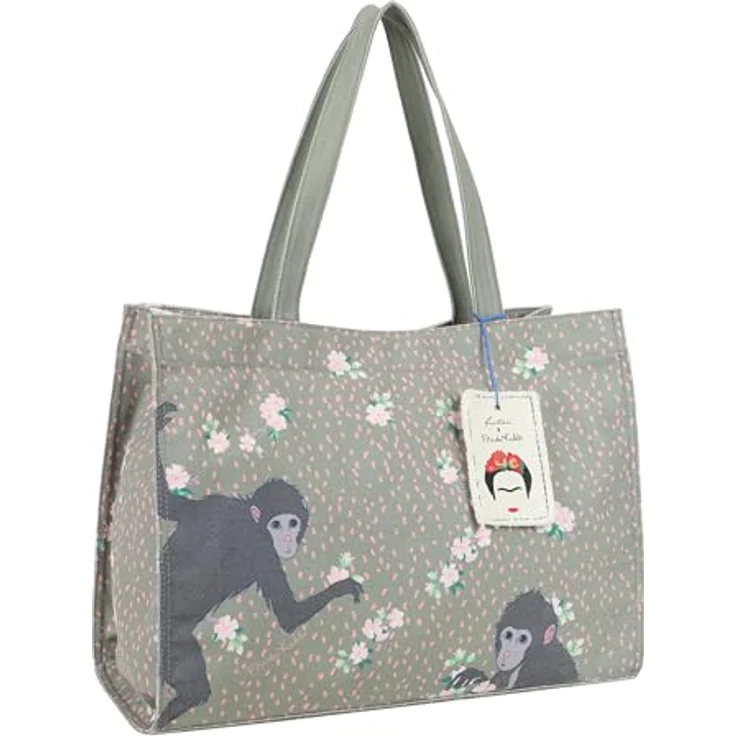 Fritzi aus Preußen Fritzi x Frida Kahlo Easy01 Limited Shopper Tasche, 46.5 cm, grau, 100% Baumwolle – Bild 5