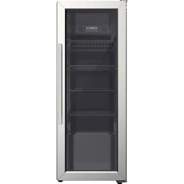 Caso Getränke- und Dosenkühler 696 BBQ Cooler M-R, Edelstahlgehäuse, LED-Innenbeleuchtung und Kompressortechnik