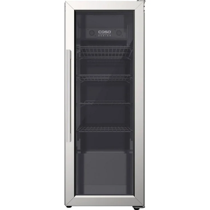 Caso Getränke- und Dosenkühler 696 BBQ Cooler M-R, Edelstahlgehäuse, LED-Innenbeleuchtung und Kompressortechnik