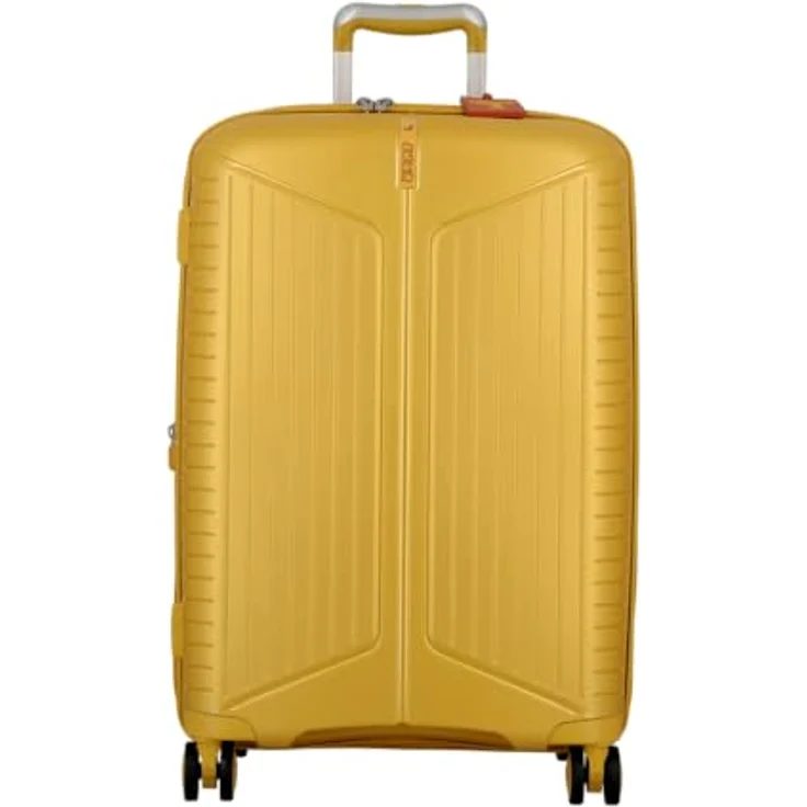 Jump, Koffer, Evae 4 Rollen Trolley 66 cm mit Dehnfalte, Gelb (70 l) – Bild 2