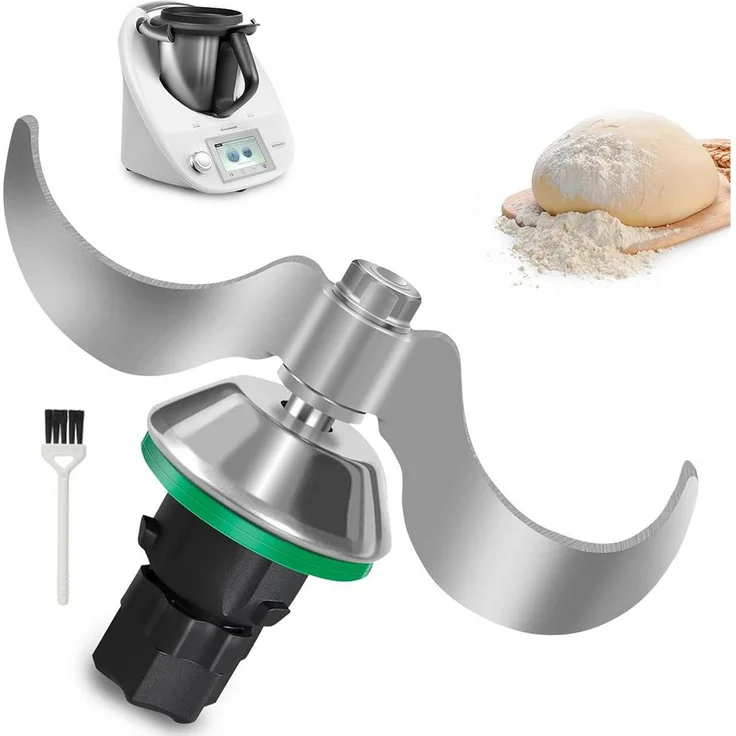 SURFOU Flügelmesser Teigmesser für Thermomix TM5 TM6 TM7, Edelstahl, rostfrei, leicht zu reinigen, für perfekte Backergebnisse