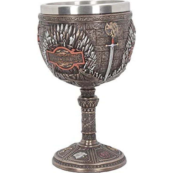 Nemesis Now Kelch aus Eisernem Thron, 17 cm, Bronze, handbemalt mit herausnehmbaren Edelstahleinsatz, offizielles Game of Thrones Lizenzprodukt – Bild 4