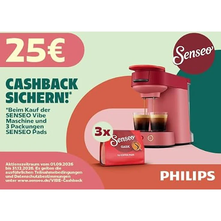 Philips Kapsel-/Kaffeepadmaschine CSA225/90, kompakte Maschine für aromatischen Kaffee – Bild 2