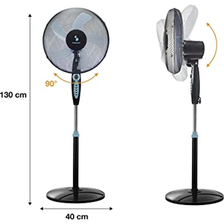 BEPER P206VEN131 Ventilator mit Fernbedienung, Fan 5 Flügel, Timer, 45 cm – Bild 3