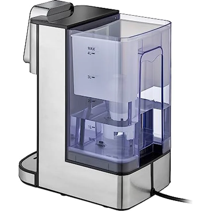 Caso HW 1660 Turbo Heißwasserspender, heißes Wasser in wenigen Sekunden (40-100°C), 2600 Watt, 4 Liter, Display, Wasserfilter, Edelstahl, silber – Bild 3