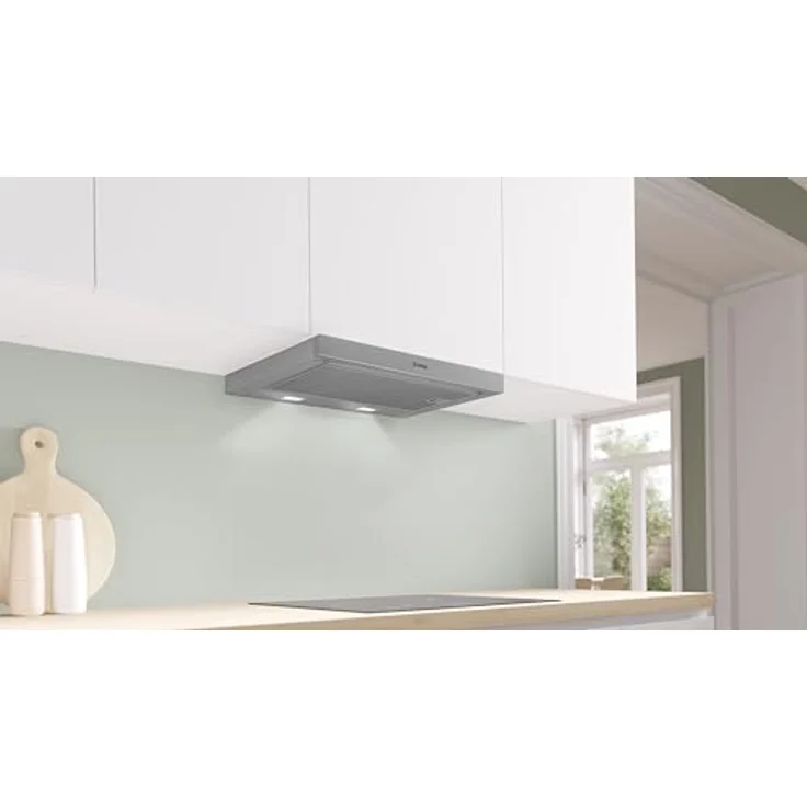 Bosch Flachschirmhaube Serie 2 DFL063W57, grau-metallic, 2 Leistungsstufen, abluft- oder umluftbetrieb, 351 m³/h, 2 x 1,5 W LED-Beleuchtung – Bild 10