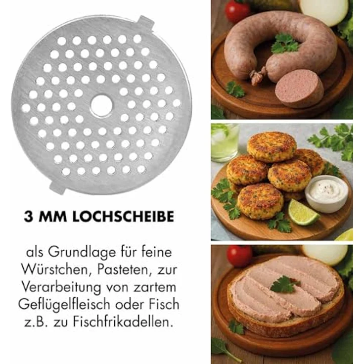 Gastroback Fleischwolf Design 6-in-1 Plus, leistungsstarker Fleischwolf mit 700 W und Burger-Presse – Bild 3