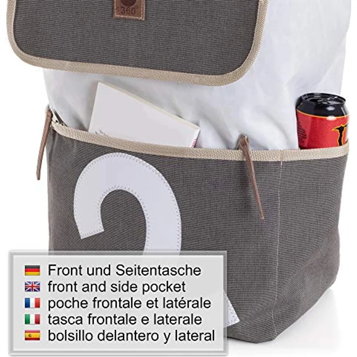 ANDERSEN Einkaufstrolley - Unus Shopper 360° Mole 2 41 L Einkaufsroller, Segelstoff, upcycling, Aluminium, Griff ergonomisch, höhenverstellbar, Kugellagerrad – Bild 3