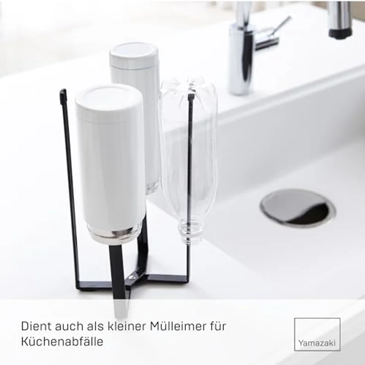 YAMAZAKI Abtropfständer, Silikonharz, Schwarz, One Size – Bild 5
