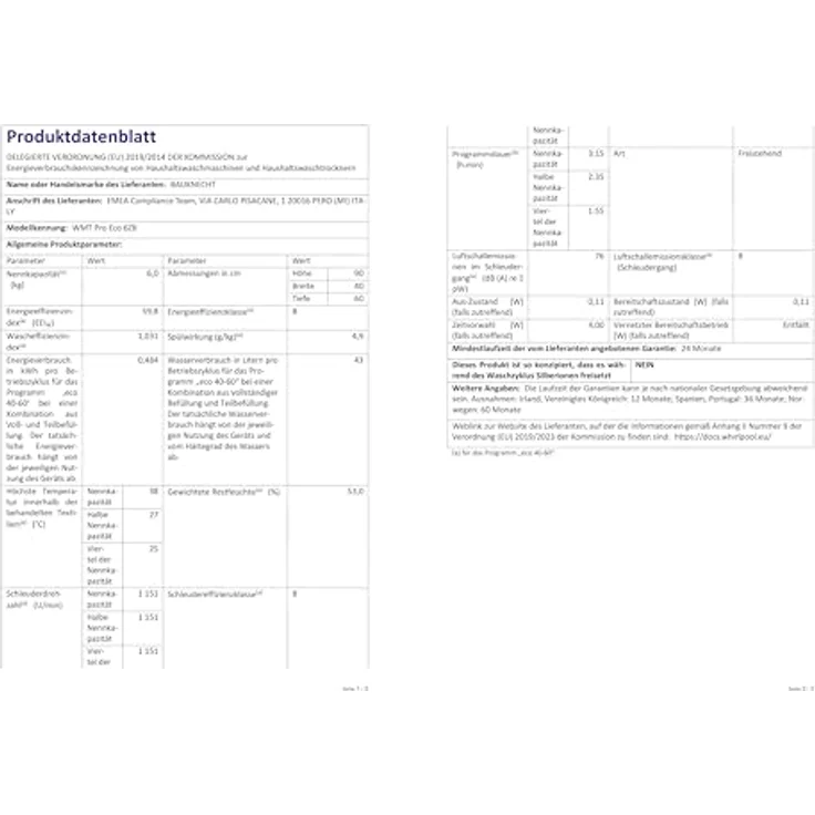 Bauknecht WMT Pro Eco 6ZB, Toplader-Waschmaschine, B, Fassungsvermögen 6 kg, Standgerät, Breite 40 cm – Bild 18