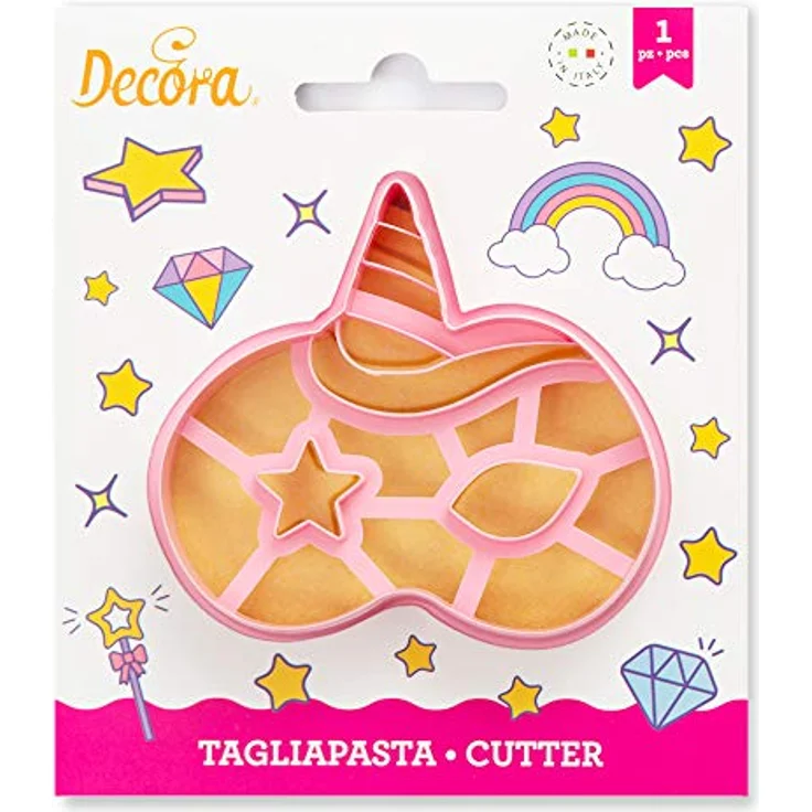 DECORA 0255100 Ausstecher aus Kunststoff - Einhorn-maske, Plastic – Bild 2