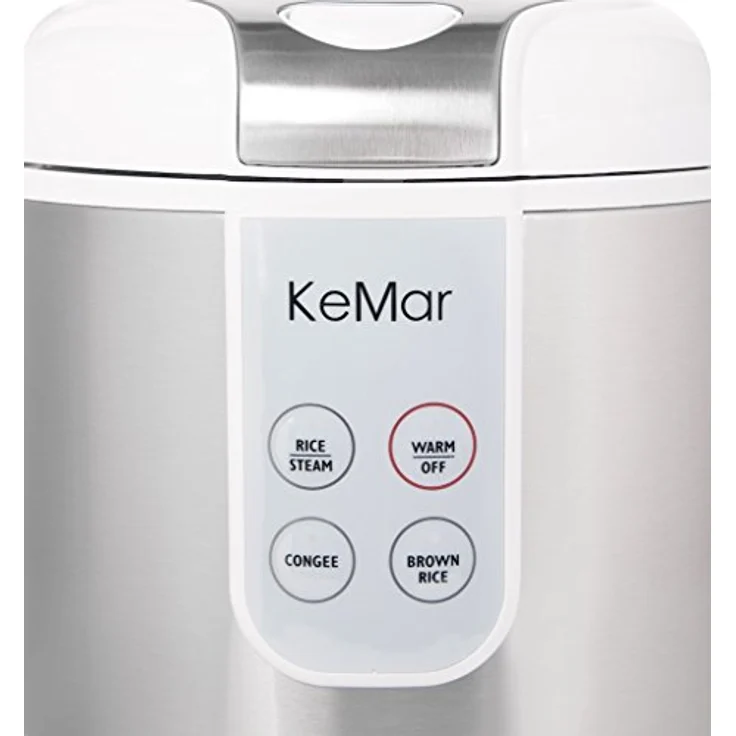 KeMar Kitchenware KRC 130 digitaler Reiskocher, 700 Watt, 1,8 Liter Fassungsvermögen, silber, Edelstahl – Bild 6