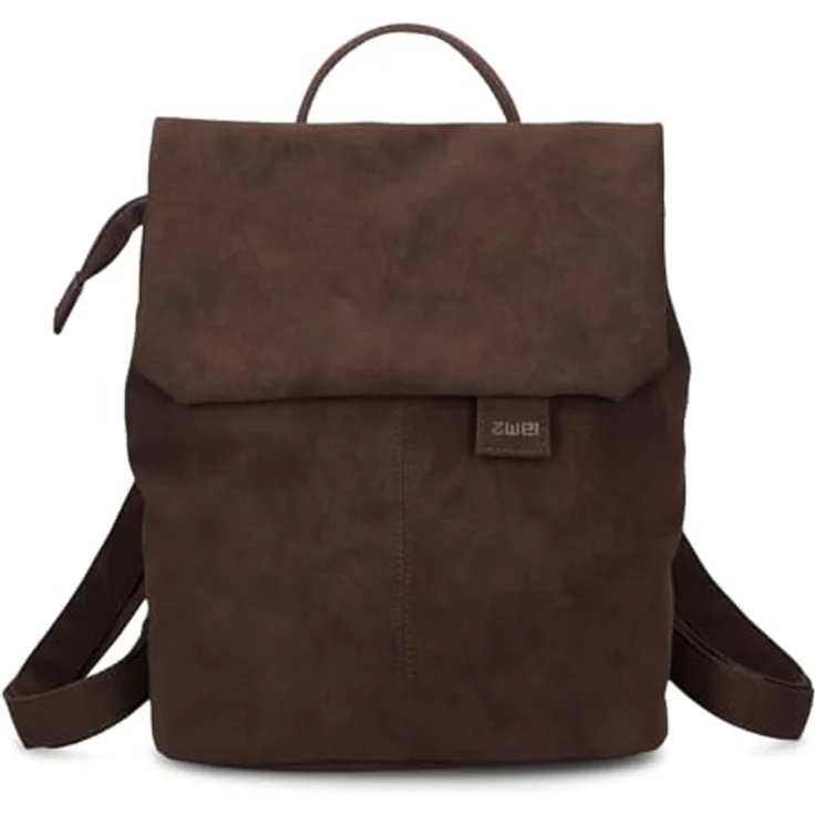 Zwei Mademoiselle.M City Rucksack, 29 cm, braun, 100% Polyurethan, kompakte Größe 24 cm x 13 cm – Bild 1
