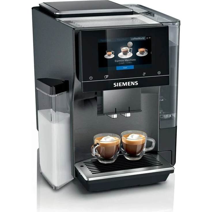 Siemens Kaffee-Vollautomat TQ717DF5 dark inox, 36 Getränkeoptionen, 5'' TFT-Display, Ceram Drive