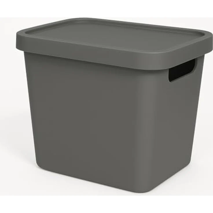 Plastard Aufbewahrungsboxen mit Deckel 12,5L, 4er-Set, Stapelbar, BPA-frei, Grau – Robuste Kunststoffbox für Küche, Bad, Büro, Kinderzimmer – Bild 2
