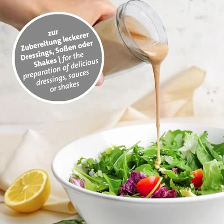 Westmark Mix- und Schüttelbecher/Shaker, 0,5 l mit herausnehmbarer Mixscheibe, BPA-frei, Klar/Grün – Bild 3