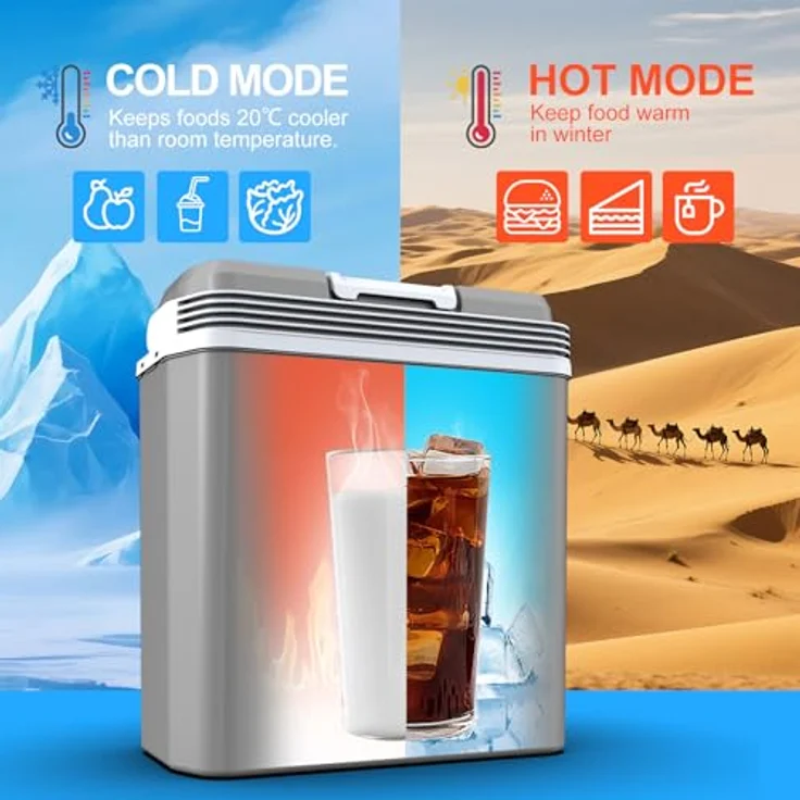 Puremy YT-A-24-XB 24 Liter Kühlbox, 2 in1 elektrische Kühlbox mit ECO & MAX Modus, leise für Auto und Zuhause, kühlen und wärmen – Bild 3