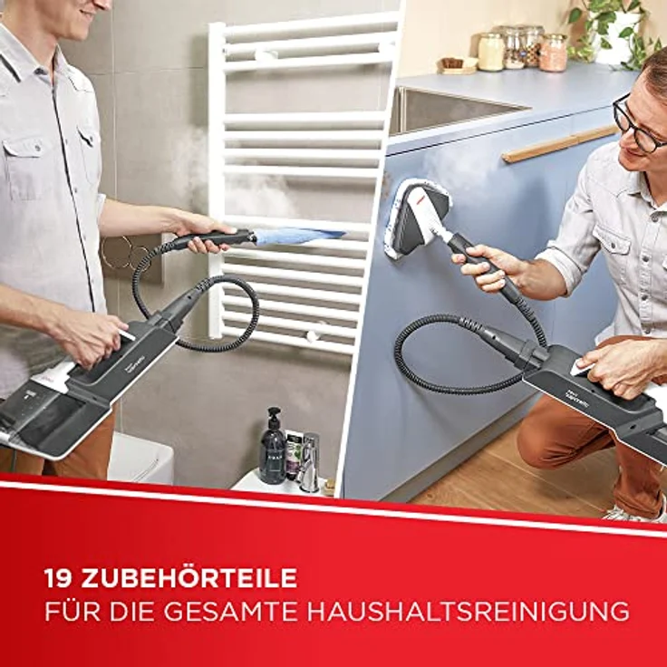 Polti SV650_Style Upright Dampfreiniger, rot-weiß – Bild 6