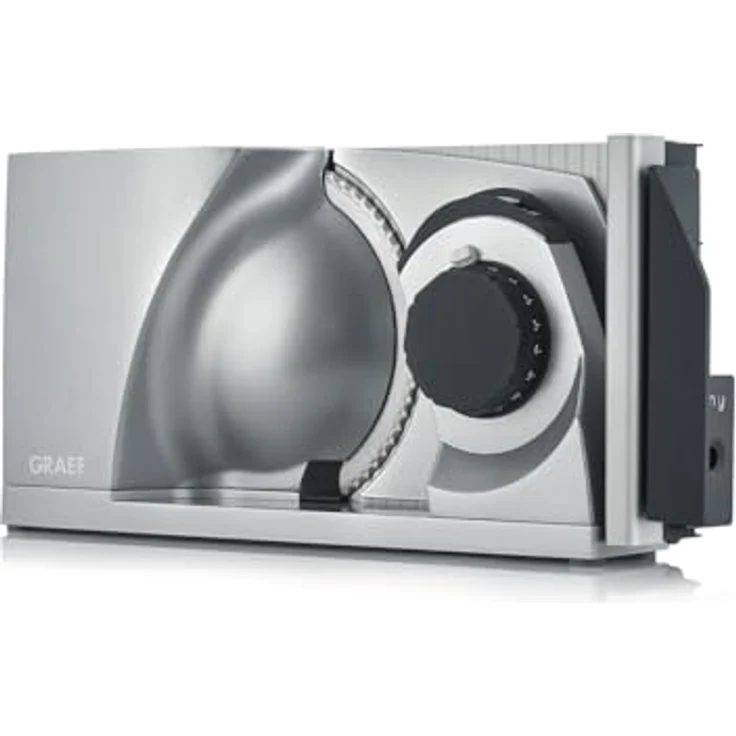 Graef MYtiny Klappallesschneider170W Wellenschliffm. eisenglimmergrau, Aufschnittmaschine, Silber – Bild 1