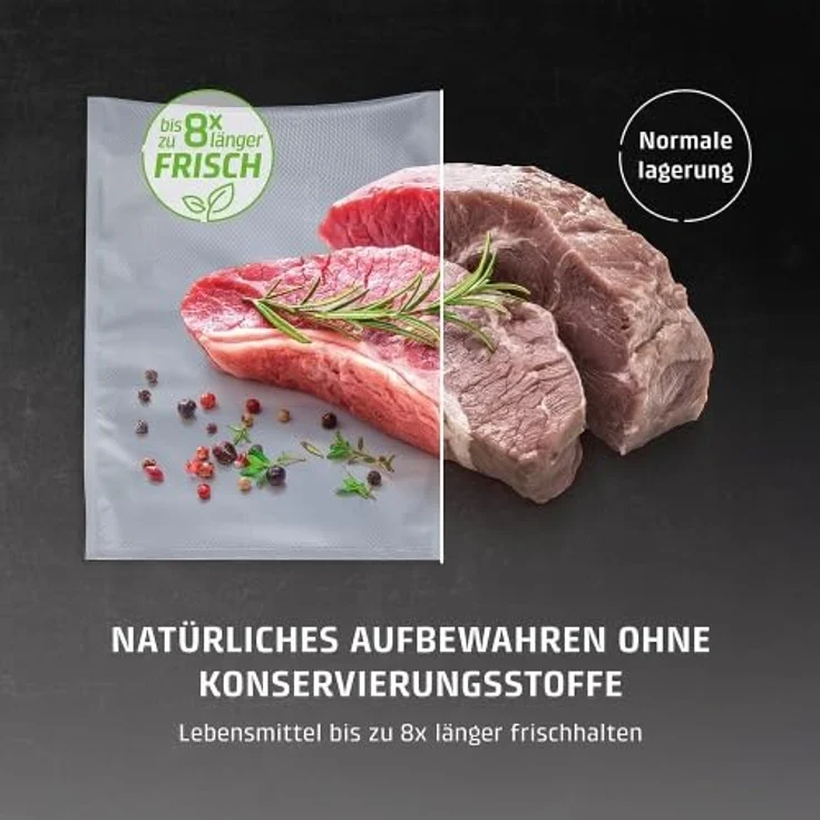 Caso 1219 Profi- Folienbeutel 20x30 cm, 50 Beutel, für alle Balken Vakuumierer, BPA-frei, sehr stark, reißfest, kochfest, Sous Vide geeignet, wiederverwendbar, für Folienschweißgeräte geeignet – Bild 7
