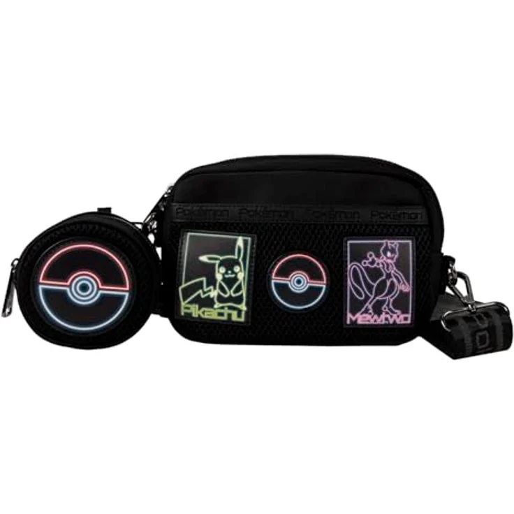 Loungefly Pokémon by Sling, Handtasche / Umhängetasche aus strapazierfähigem Nylon, 25 x 15 x 5 cm, vielseitig tragbar – Bild 1