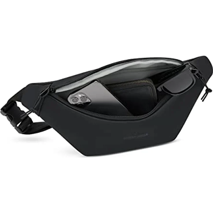 Johnny Urban Sleek Series Riley Gürteltasche, 38 cm, schwarz, 100% Polyurethan – Bild 5