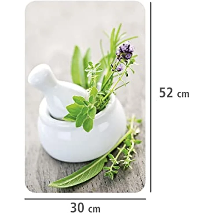 Wenko Herdabdeckplatte Universal Kräutergarten, 2er Set, für alle Herdarten, Gehärtetes Glas, 30 x 52 cm, mehrfarbig – Bild 4