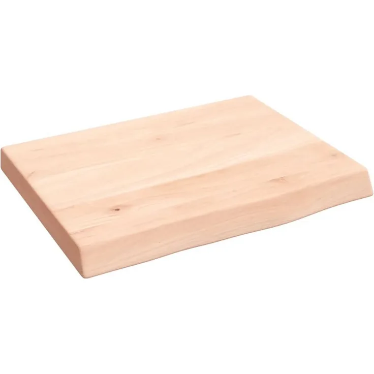 "vidaXL Schneidebrett Waschtischplatte 40x30x(2-4) cm Massivholz Unbehandelt, Eichenholz mit Naturkante"