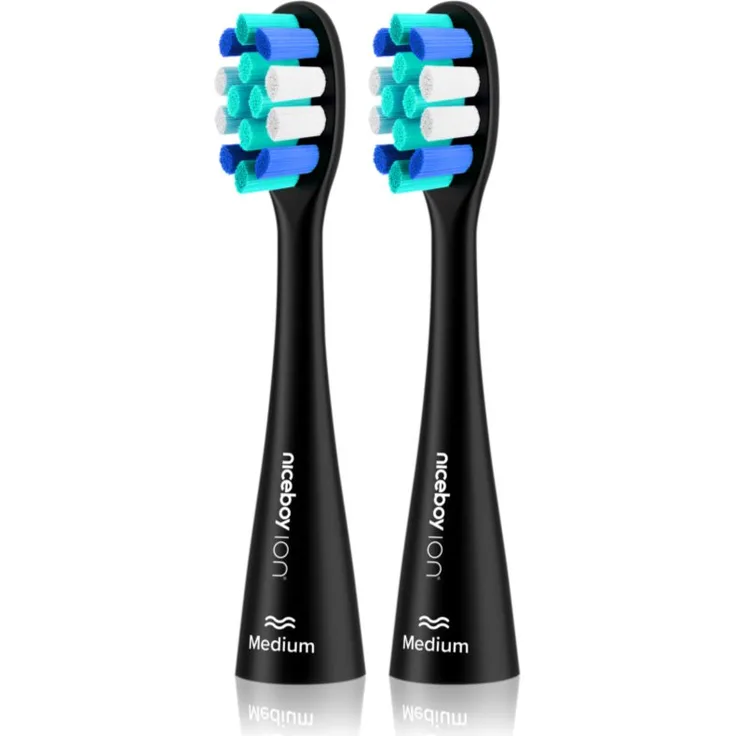 Niceboy ION Sonic Lite Ersatz-Kopf Medium Black 2 St. - Effektive Reinigung für elektrische Zahnbürsten