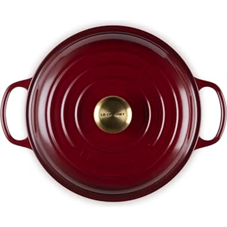 Le Creuset Signature Gusseisen Gourmet-Profitopf, Rund, Ø 26 cm, 2,2 l, für alle Herdarten einschließlich Induktion, Garnet, mit hitzebeständigem Edelstahlknauf – Bild 5