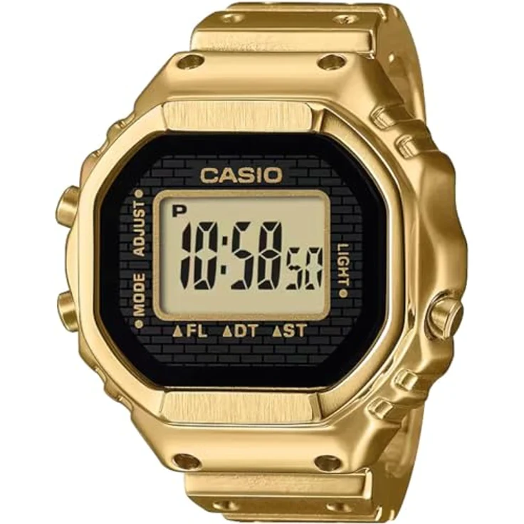 Casio G-Shock Unisex Digital Quarz Ringuhr, goldfarben mit schwarzem Zifferblatt, wasserdicht, inklusive Kalender, Stoppuhr und Beleuchtung – Bild 2