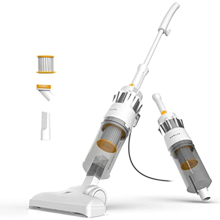 Newlux - Staubsauger mit 2in1 V900 Kabel, vertikal und handlich, 800 W, 2 Liter Tank, 16,5 Kpa, Triple Sist, Filterung (F.HEPA) und Zyklontechnologie | 5 m Aktion | Energieeffizienz A (weiß) – Bild 1
